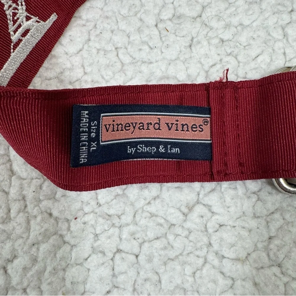 Vineyard Vines Boys XL Ribbon Red Belt Golf Boats Nautical 49